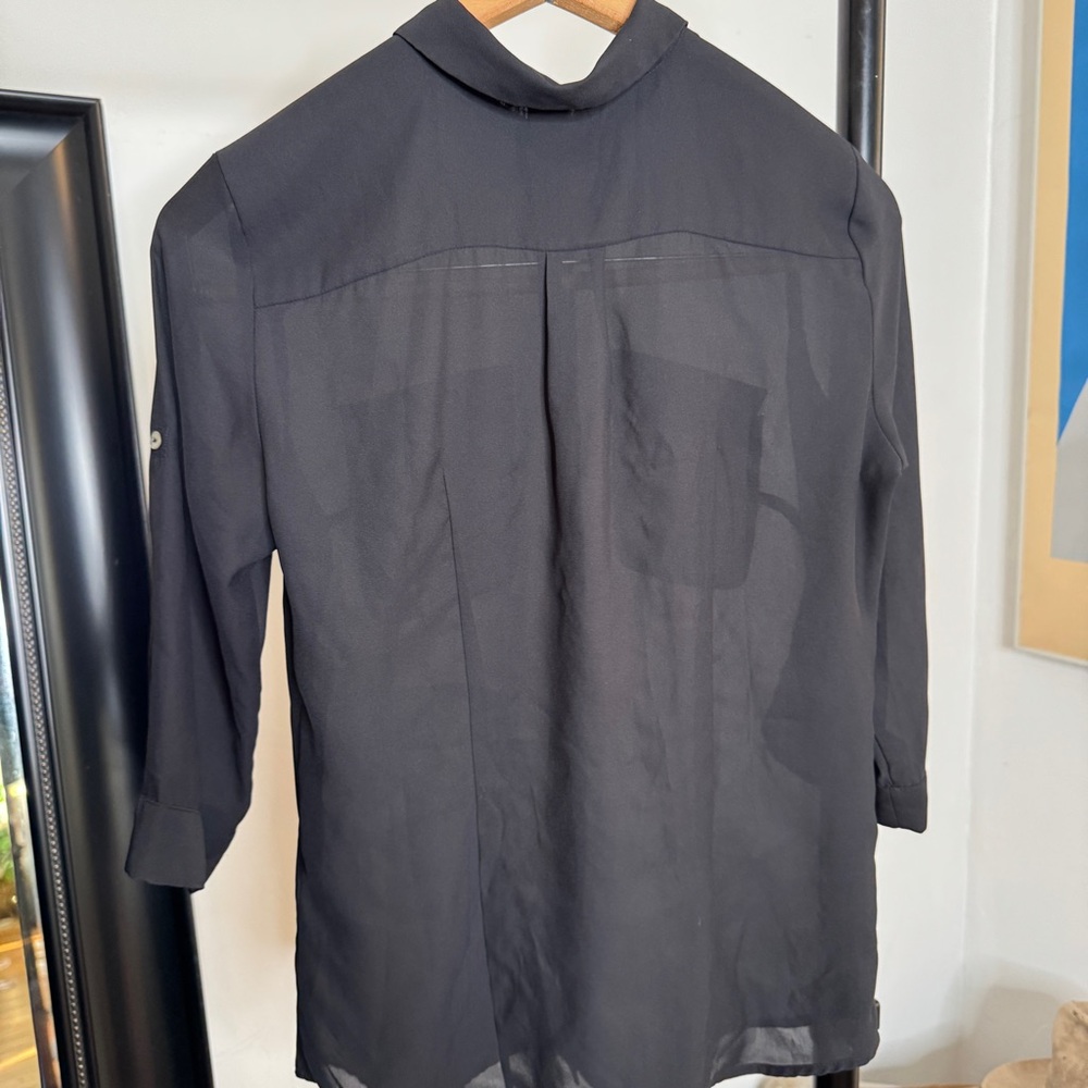 Zara Basic Elegant Black blouse - Picture 3 of 6